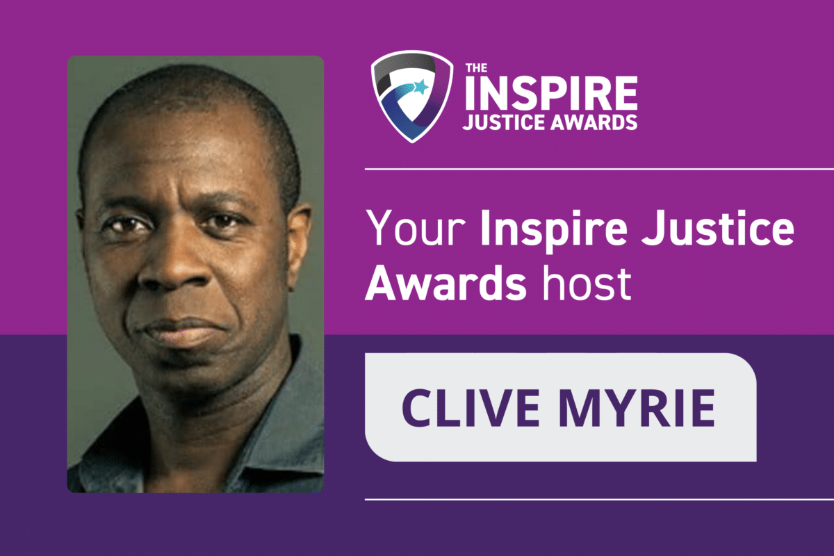 Your Inspire Justice Awards host - Clive Myrie