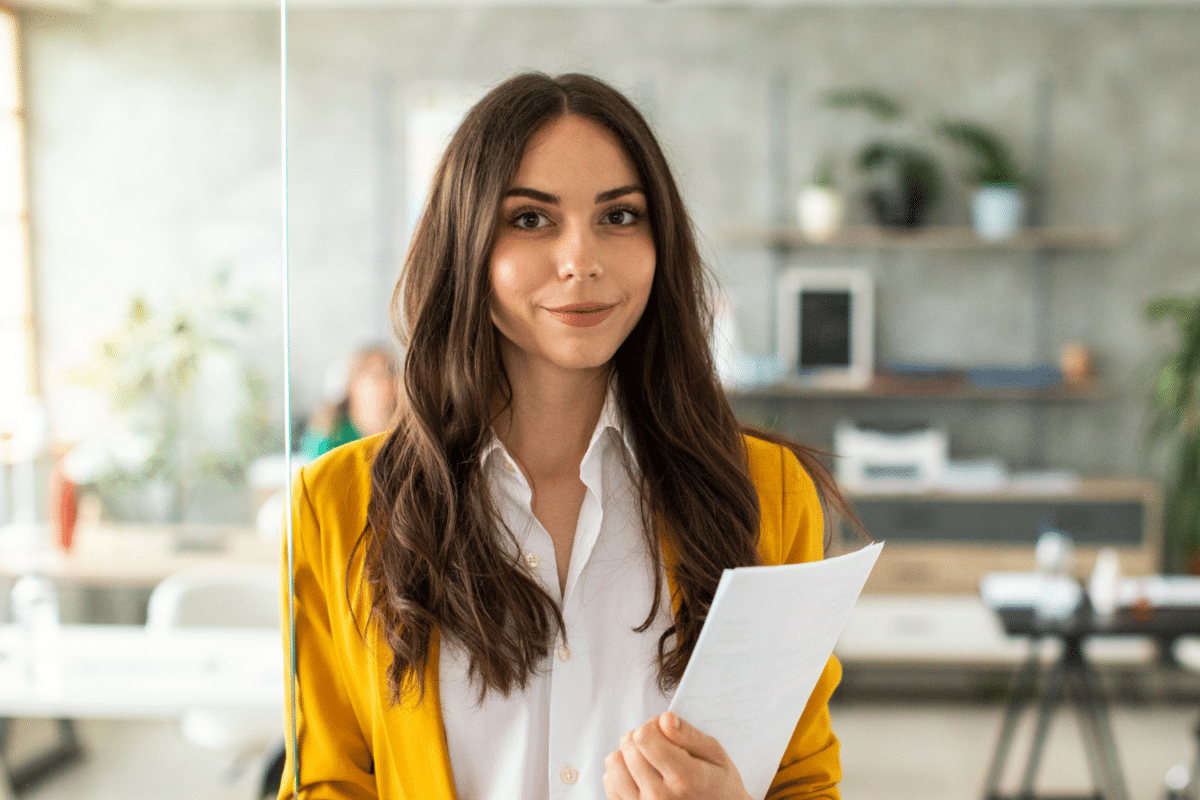 Executive Assistant working in an office