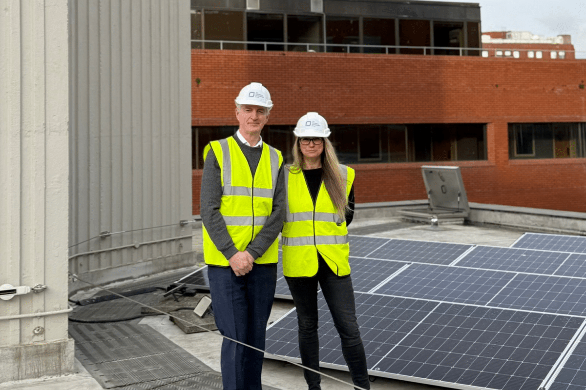 WD Trust CEO and colleague on the roof of the Bristol office